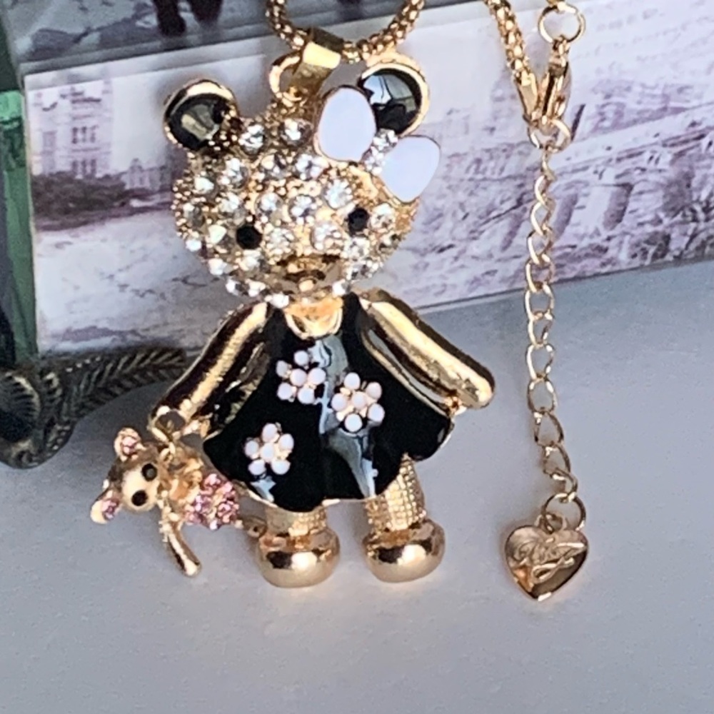 💋 3/$30 💋 Betsey Johnson Style - Cute Bear & Doll Necklace